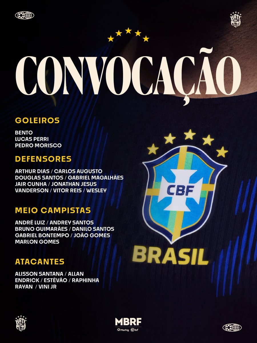 Revelações da base entram na lista de convocados da Seleção brasileira