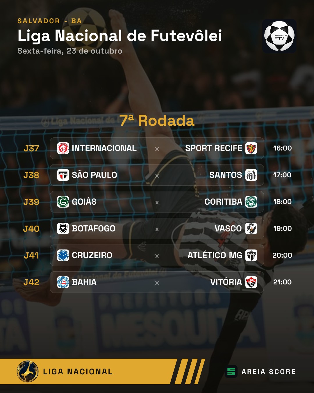 Salvador recebe clássico entre Vasco e Botafogo pela Liga Nacional de futevôlei nesta sexta