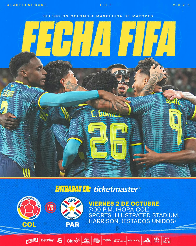Seleção Colombiana se prepara para Fecha FIFA contra o Paraguai em Harrison