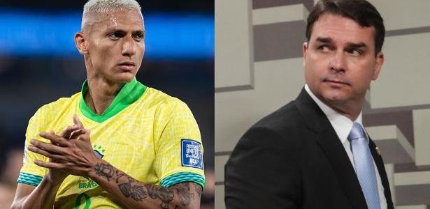 Silêncio da boleiragem diante de acusação de Richarlison contra Flavio Bolsonaro