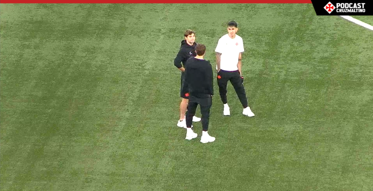 Sosa, Lescano e Colidio testam gramado sintético do Engenhão na véspera do clássico