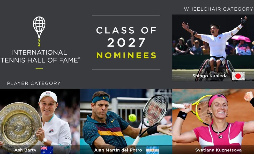 Tênis mundial indica Barty, Del Potro e Kuznetsova ao Hall da Fama para 2027