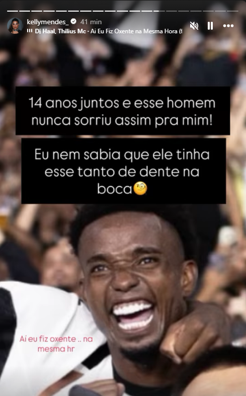 Thiago Mendes vira alvo de brincadeira da esposa após comemoração em campo