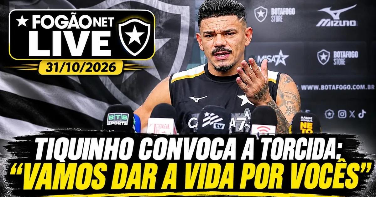 Tiquinho Soares convoca torcida do Botafogo em transmissão ao vivo