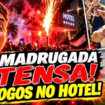 Torcedores do vasco realizam foguetório em frente a hotel de delegação do boca juniors