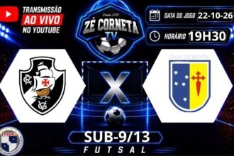 Transmissão ao vivo do futsal base entre vasco e casa de espanha