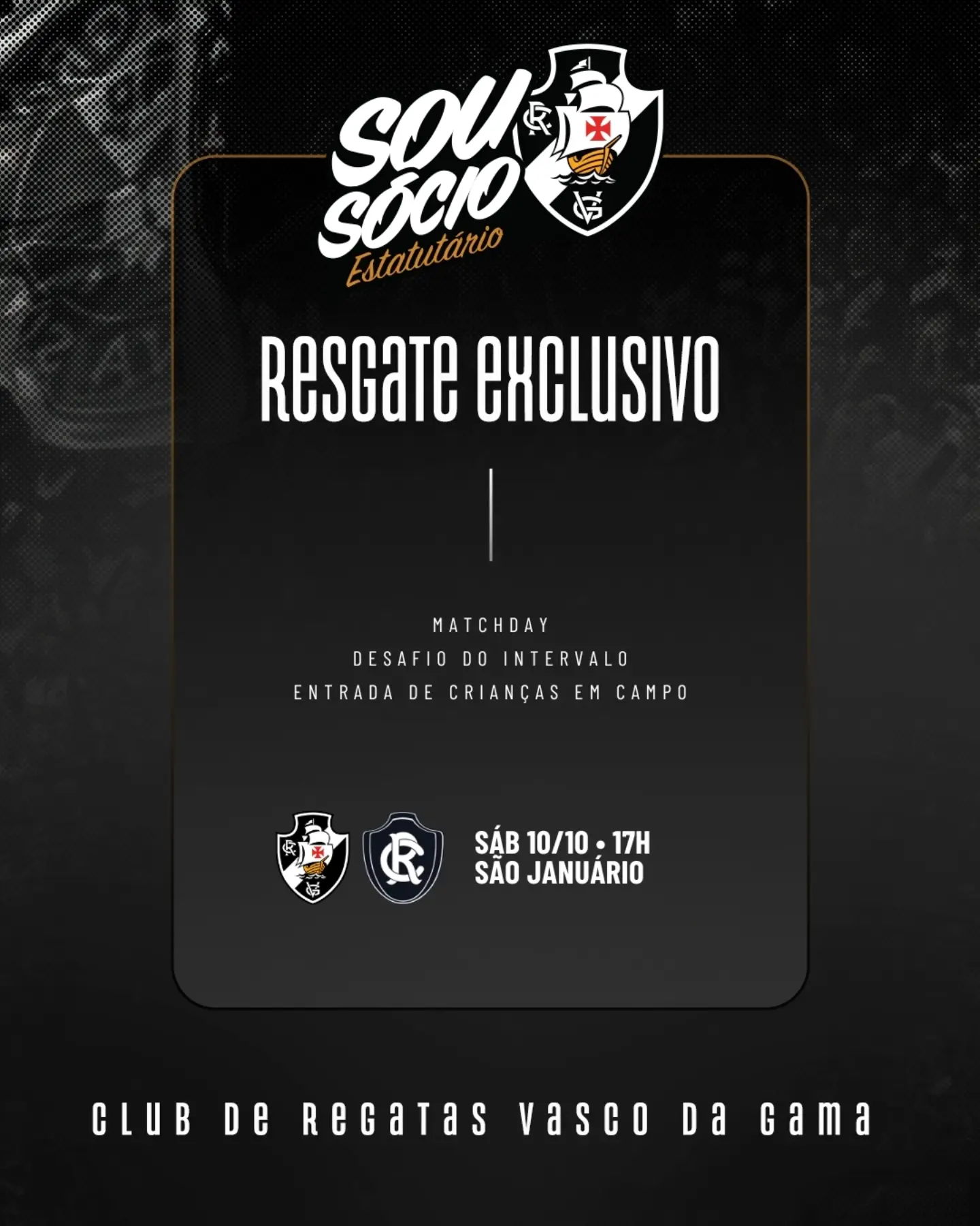Vasco abre resgate de experiências exclusivas para sócios estatutários em São Januário