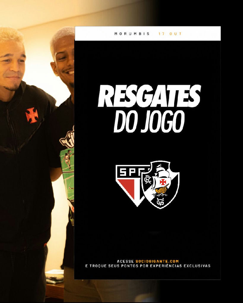 Vasco abre resgate de experiências exclusivas para torcedores em São Paulo