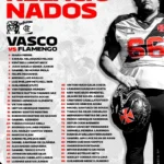 Vasco Almirantes divulga lista de relacionados para o clássico contra o Flamengo
