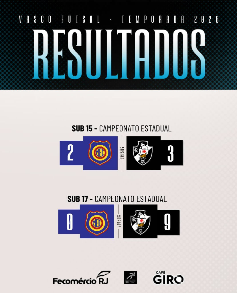 Vasco bate o Madureira pelo estadual de futsal sub-15 e sub-17