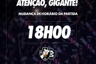 Vasco da Gama altera horário da partida contra o Remo em São Januário