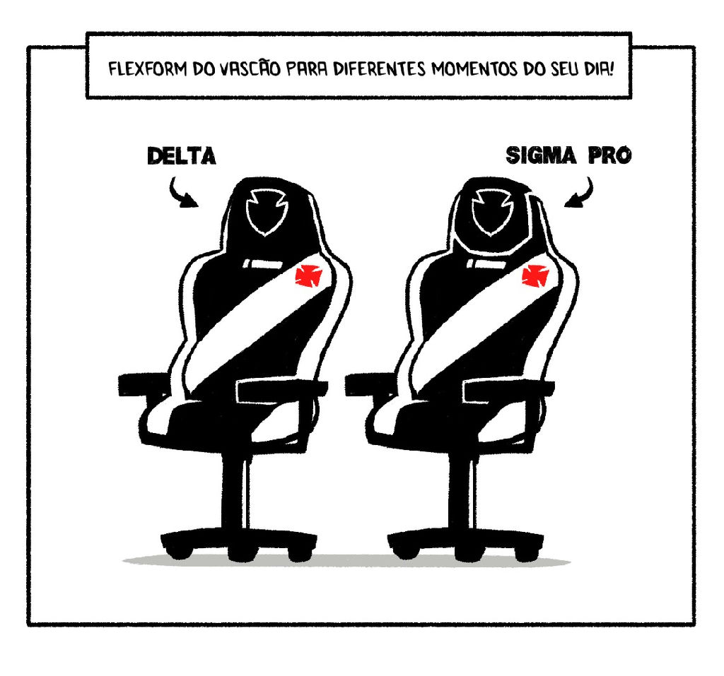 Vasco da Gama e Flexform lançam cadeiras gamer com design exclusivo do clube