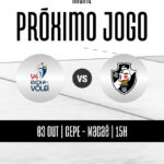 Vasco da Gama: equipe sub-17 de vôlei feminino entra em quadra em Macaé