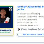 Vasco da Gama oficializa contrato definitivo do jovem Rodrigo Júnior