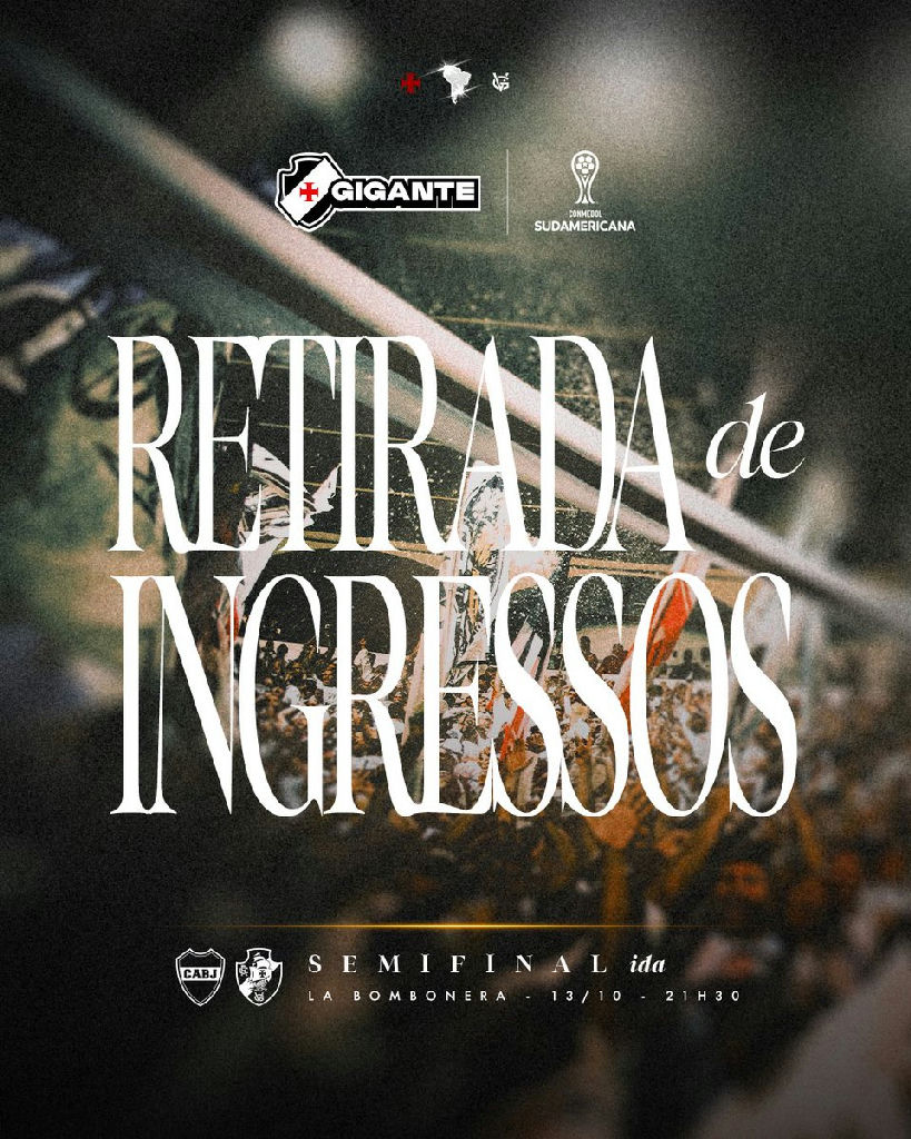 Vasco define logística para retirada de ingressos na semifinal da Sul-americana em Buenos Aires