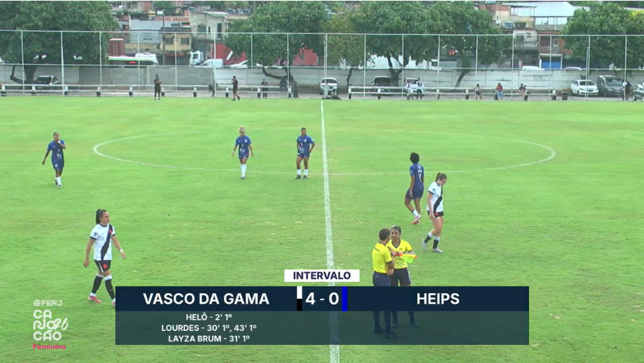 Vasco domina primeira etapa e constrói vantagem no estadual Feminino