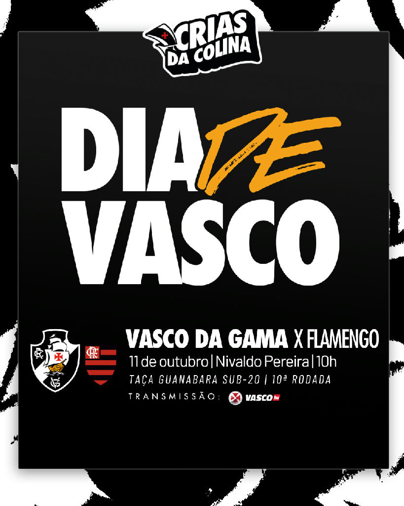 Vasco e Flamengo se enfrentam pela décima rodada da Taça Guanabara sub-20
