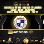 Vasco e Hebraica disputam partida pelo Estadual Sub-12 de futsal com transmissão ao vivo