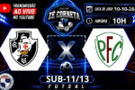 Vasco e Palmeira se enfrentam pelo futsal estadual nas categorias sub-11 e sub-13