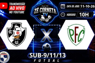 Vasco e Palmeira se enfrentam pelo futsal estadual nas categorias de base