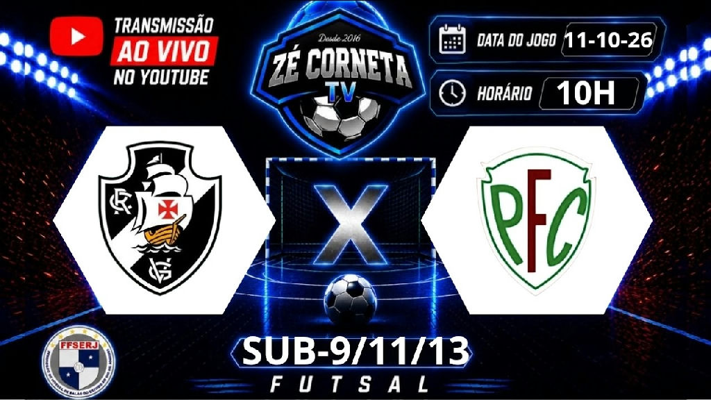 Vasco e Palmeira se enfrentam pelo futsal estadual nas categorias de base