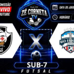Vasco e Rio Esporte duelam pelo Campeonato Estadual de Futsal Sub-7