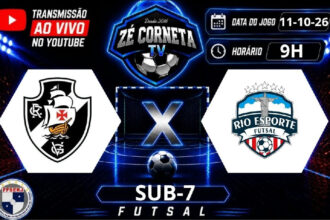 Vasco e Rio Esporte duelam pelo Campeonato Estadual de Futsal Sub-7