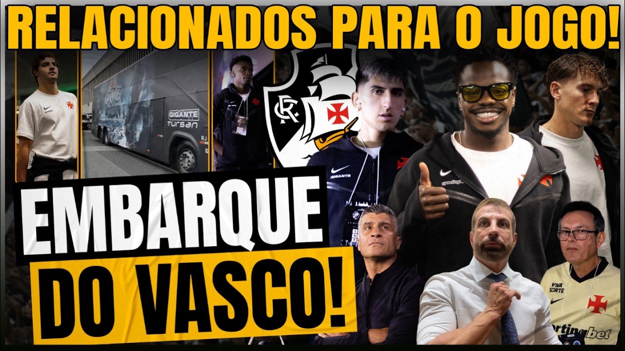 Vasco embarca para enfrentar o Palmeiras pela Copa do Brasil em São Paulo