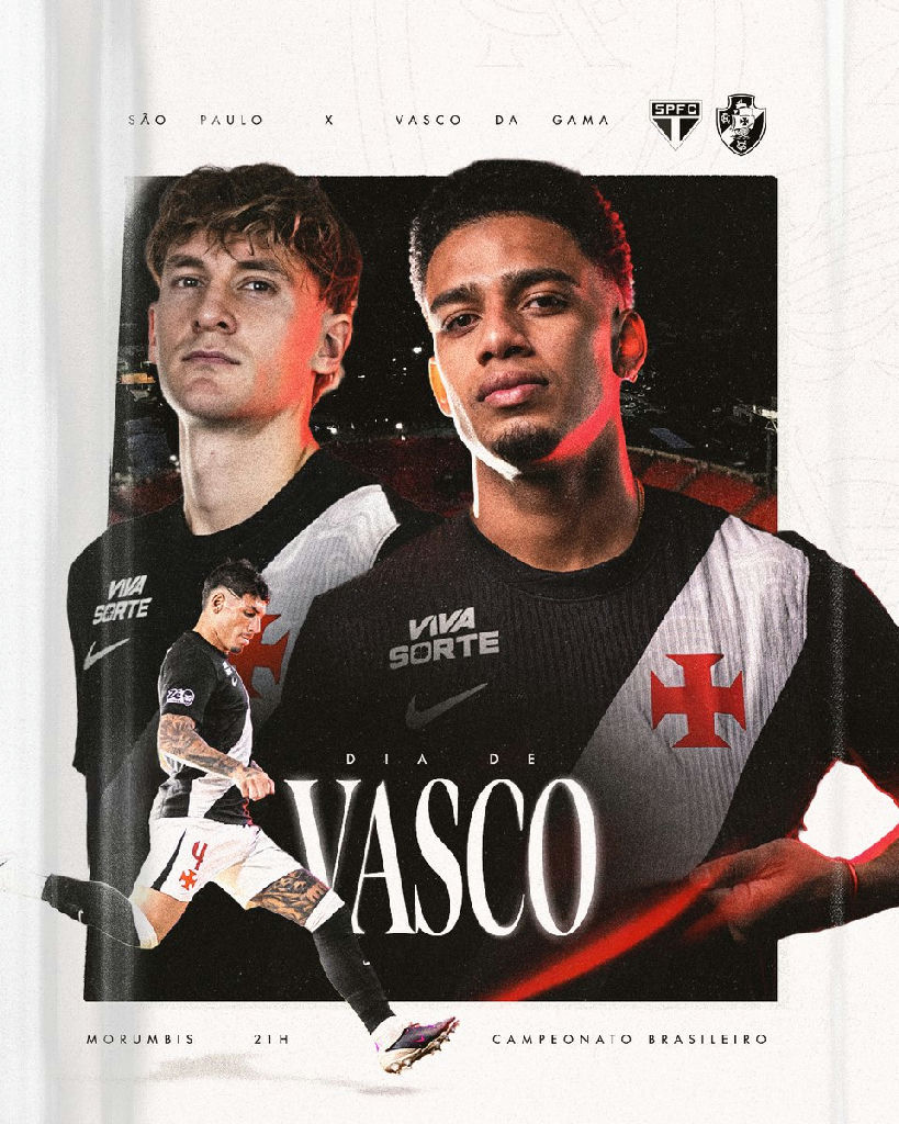 Vasco enfrenta o São Paulo fora de casa pelo Campeonato Brasileiro