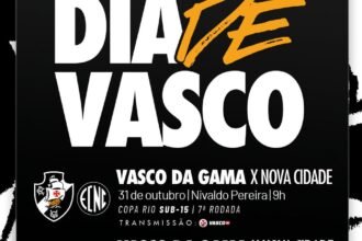 Vasco entra em campo contra o Nova Cidade pela Copa Rio nas categorias de base