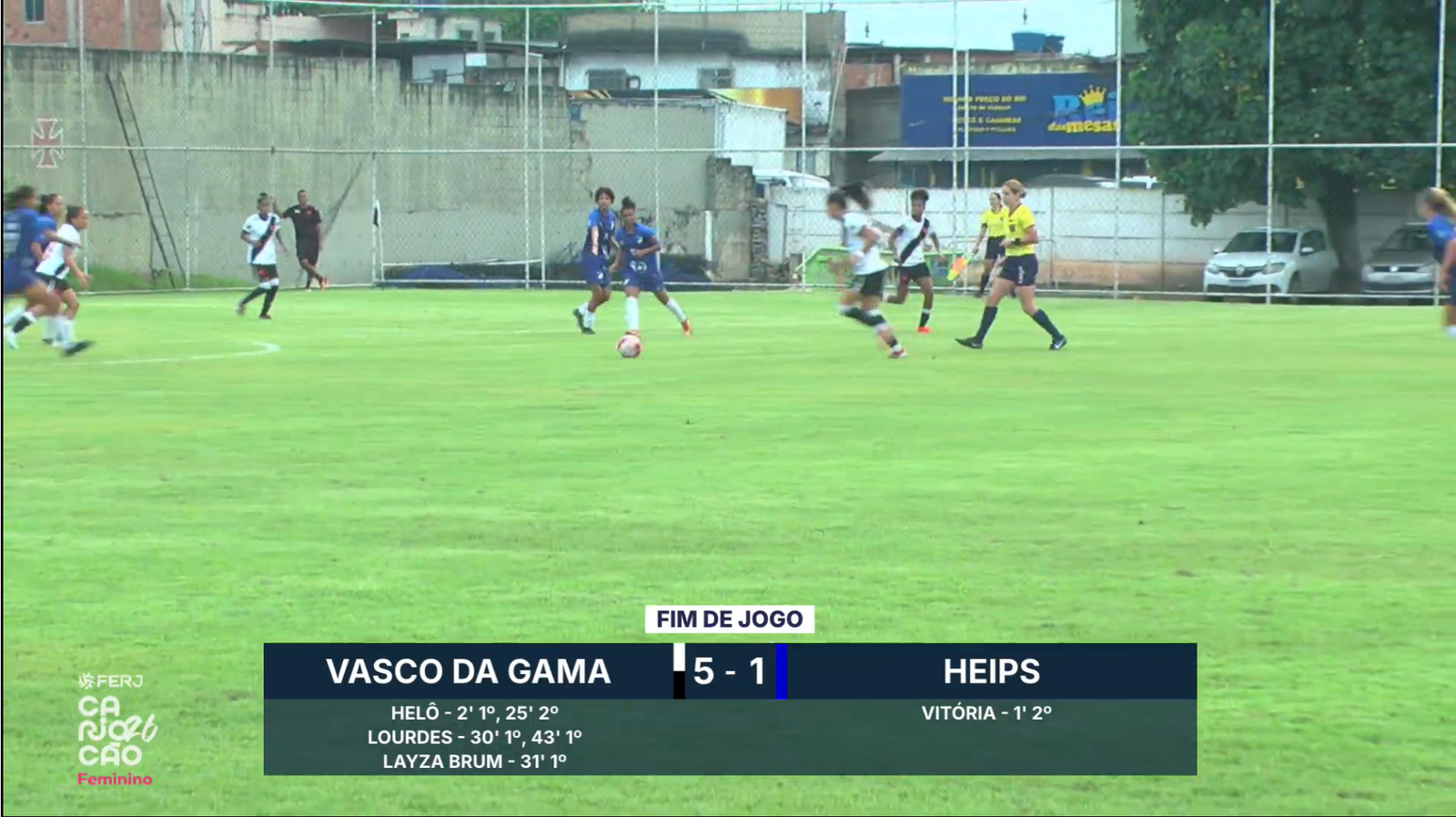 Vasco estreia com goleada expressiva sobre o Heips no Campeonato Carioca feminino