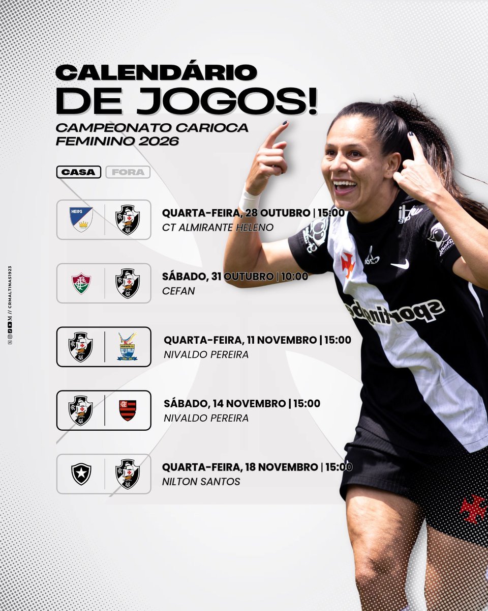 Vasco estreia no campeonato Carioca feminino diante do Heips