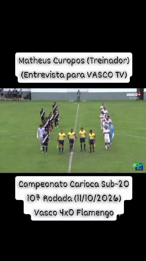 Vasco goleia Flamengo por 4 a 0 no Campeonato Carioca Sub-20