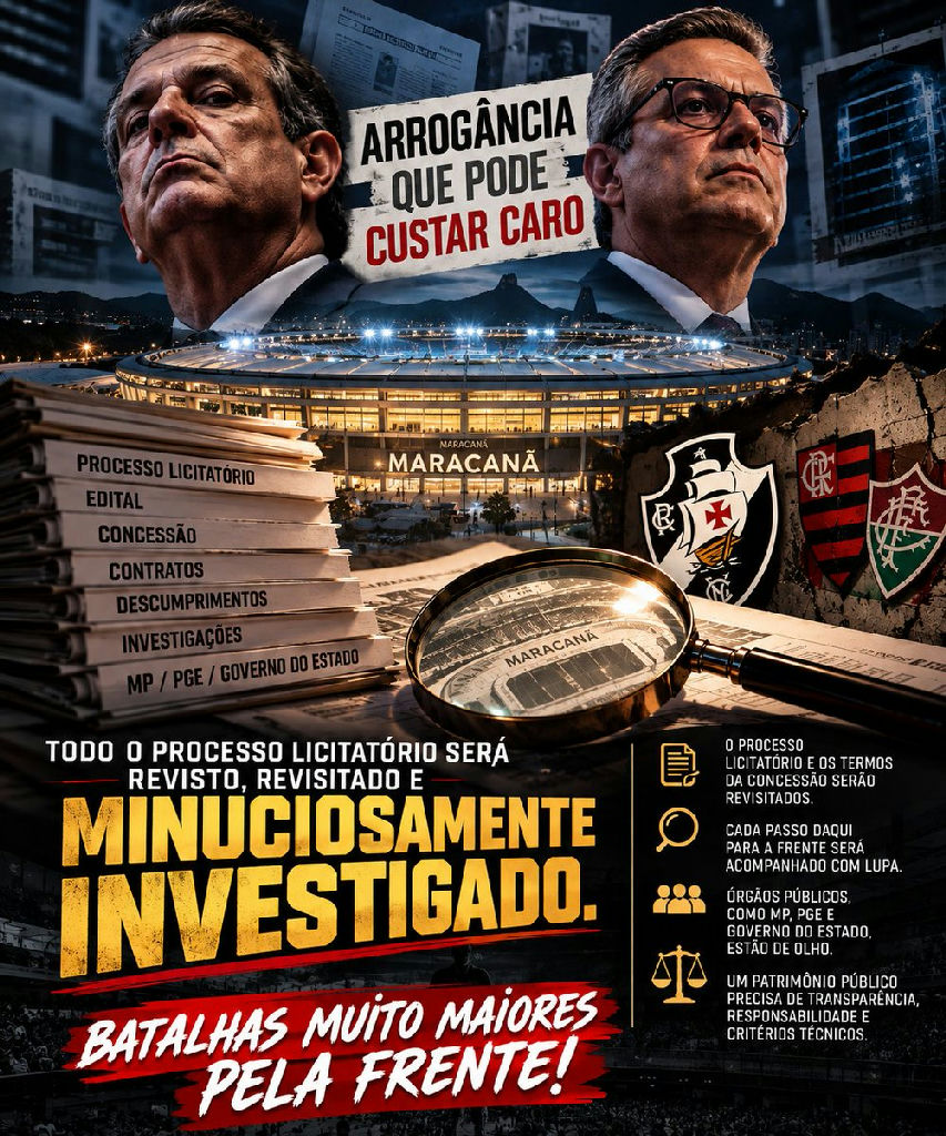 Vasco intensifica ofensiva jurídica contra o processo de licitação do Maracanã