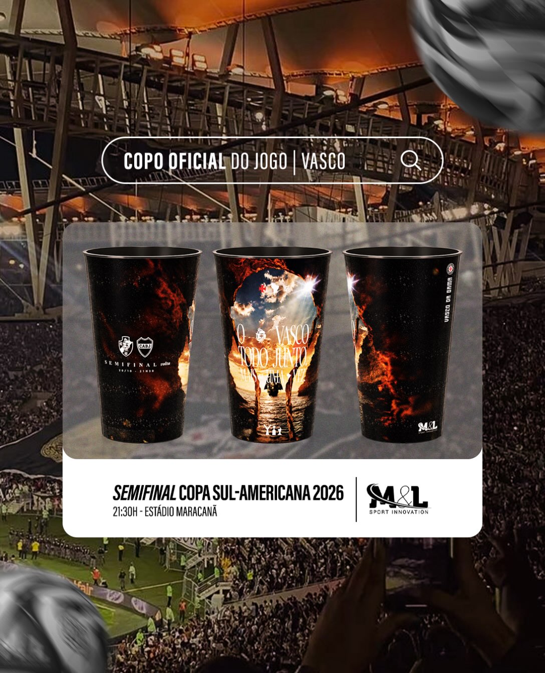 Vasco lança copo comemorativo exclusivo para semifinal decisiva no Maracanã