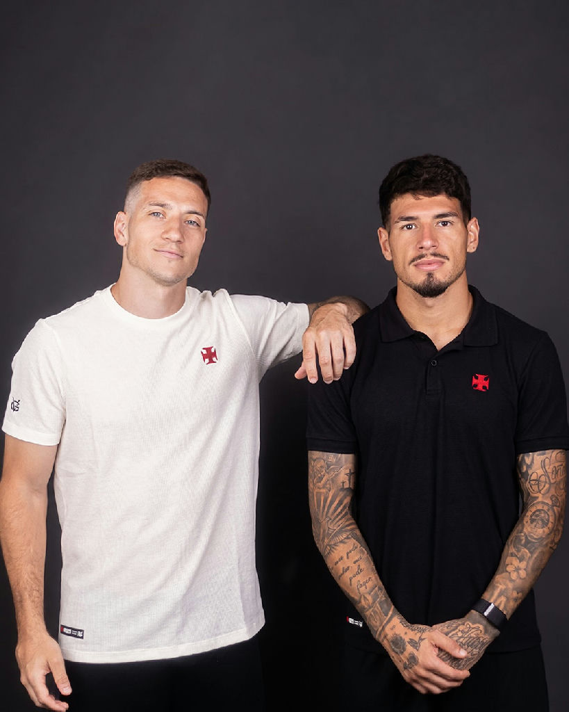 Vasco lança nova linha de moda casual com Bruno Duarte e Saldivia como modelos