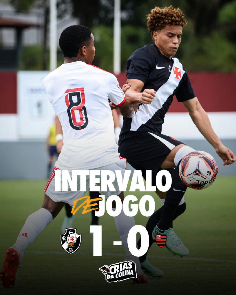 Vasco lidera clássico contra o Flamengo na categoria sub-20 pelo Carioca