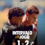 Vasco lidera o placar contra o Madureira no primeiro tempo pelo Carioca Sub-20
