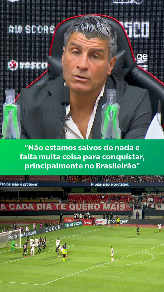 Vasco mantém foco total após alerta emitido no brasileirão