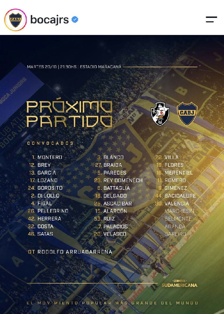 Vasco reencontra Leandro Paredes com o Boca Juniors escalado para a semifinal sul-americana
