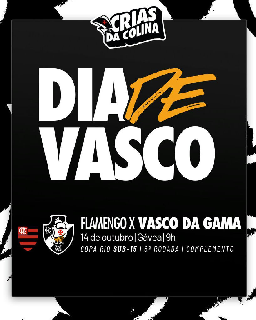Vasco Sub-15 enfrenta Flamengo na Gávea em clássico pela Copa Rio