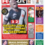 Vasco vence o Corinthians por 3 a 2 e repercute nas capas dos jornais