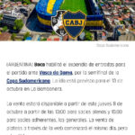 Vendas de ingressos para Boca Juniors e Vasco na Bombonera iniciam para a semifinal da Sul-americana