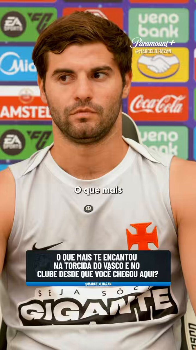 Volante do vasco aponta conexões intensas com a arquibancada